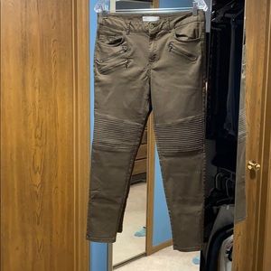 Zara stretch jeans with zippers
